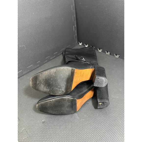 Kate Spade Mandi Knee High Boots Size 9.5M Black Pebbled Leather Designer - Picture 6 of 9